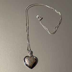 Sterling silver locket and chain